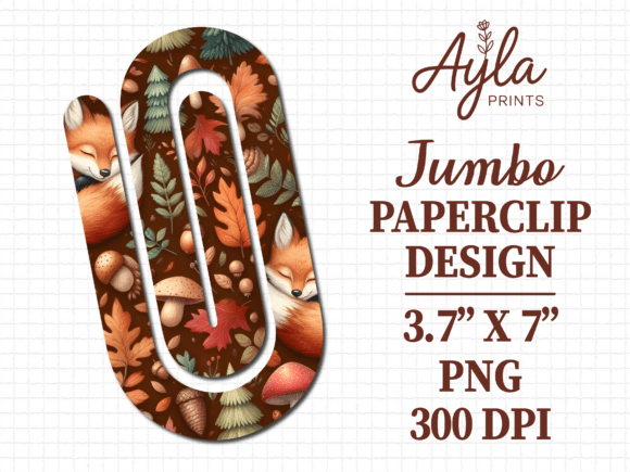 Autumn Leaves Harvest Jumbo Paperclip Graphics for Crafts