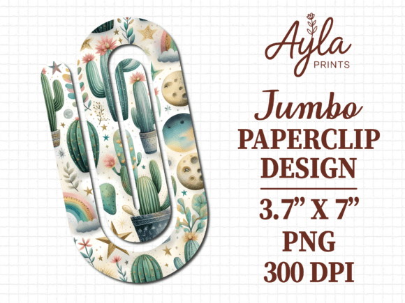 Cactus Succulent Paperclip Graphics for Crafts