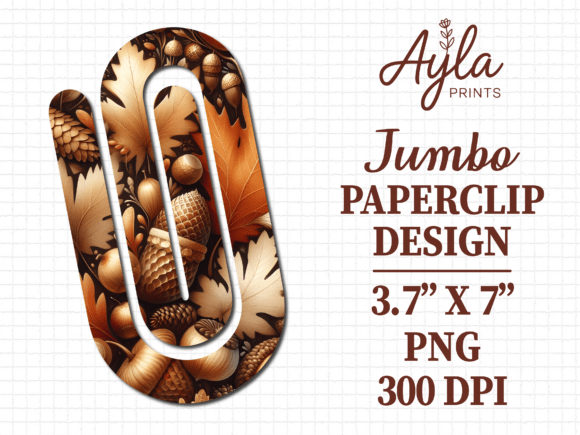 Chocolate Candy Brown Jumbo Paperclip Graphics for Crafts