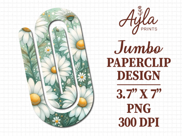 Daisy Floral Paperclip Graphics for Crafts