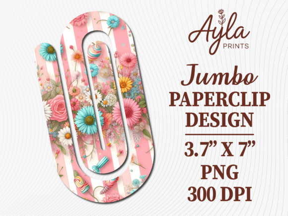 Floral Paperclip Graphics for Crafts