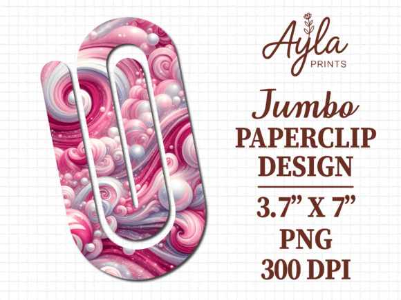 Pink Marble Paperclip Graphics for Crafts