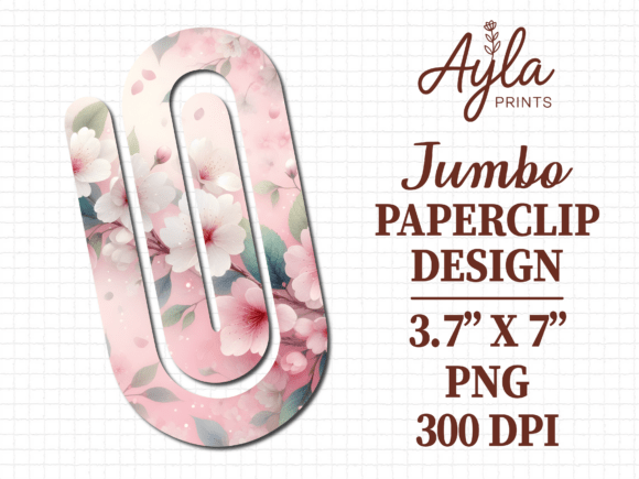 Pink Roses Jumbo Paperclip Graphics for Crafts