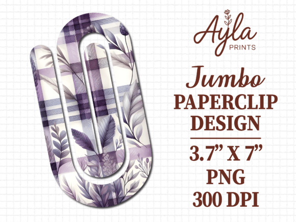 Purple Plaid Paperclip: Crafts & Graphics
