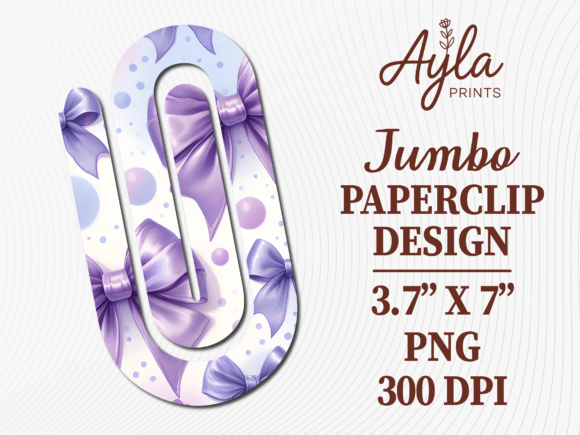 Purple Ribbons Bubbles Paperclip Graphics for Crafts