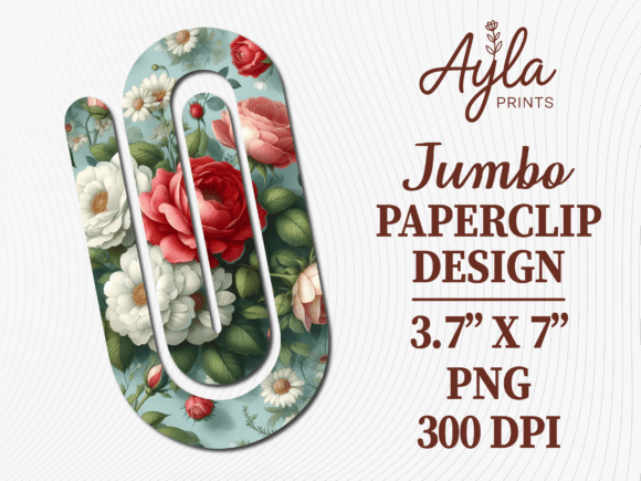 Red Rose Floral Graphics for Crafts