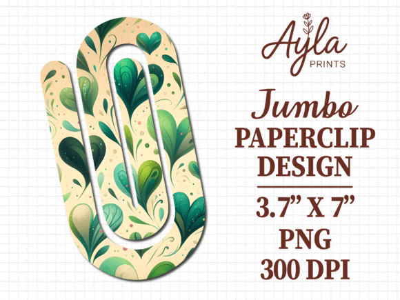 Review: Green Leaves Hearts Jumbo Paperclip Design