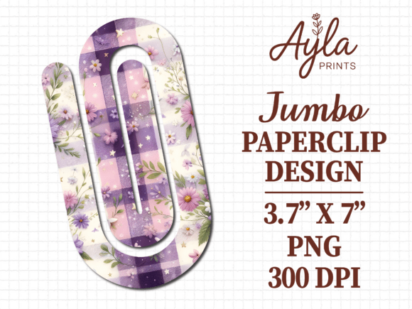 Review: Lavender Gingham Plaid Jumbo Paperclip Design